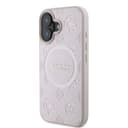 Оригинален кейс Guess MagSafe Saffiano Peony Classic Logo за iPhone 16 – Розов — снимка 8