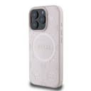 Оригинален кейс Guess MagSafe Saffiano Peony Classic Logo за iPhone 16 Pro – Розов — снимка 2