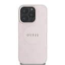 Оригинален кейс Guess MagSafe Saffiano Peony Classic Logo за iPhone 16 Pro – Розов — снимка 3
