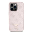 Оригинален кейс Guess PU Leather 4G Logo Strass за iPhone 14 Pro – Розов — снимка 3