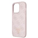 Оригинален кейс Guess PU Leather 4G Logo Strass за iPhone 14 Pro – Розов — снимка 5