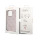 Оригинален кейс Guess PU Leather 4G Logo Strass за iPhone 14 Pro – Розов — снимка 8
