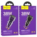 Зарядно за кола / адаптер HOCO Z52 Spacious 38W с 2 изхода (USB QC3.0 + USB-C PD20W) – Черен — снимка 3