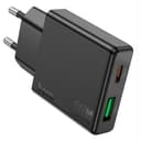Зарядно устройство / мрежов адаптер HOCO N38 Glory 20W с 2 изхода (USB-C PD20W + USB QC3.0) — снимка 2