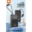 Външна батерия Power Bank WUW Y158 10,000mAh 22.5W с вградени Type-C и Lightning кабели – Черна — снимка 5