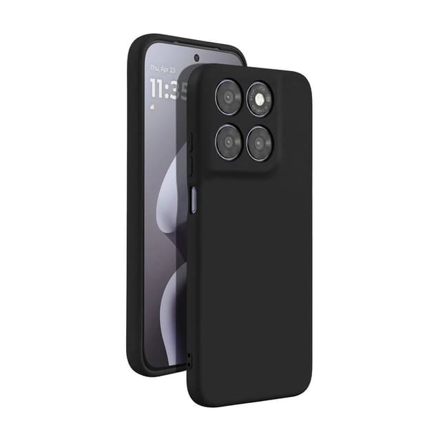 Силиконов калъф / кейс за Motorola Мото G87 - черен гръб със защита за камерата