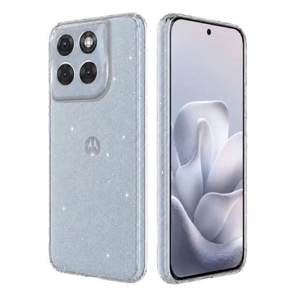 Луксозен силиконов калъф / кейс / Crystal Case за Motorola Moto Edge 70 Fusion - - прозрачен / брокат