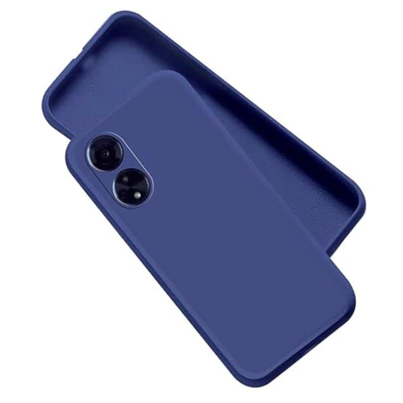 Силиконов калъф / гръб / Nano TPU за Oppo A78 5G - Син гръб със защита за камерата