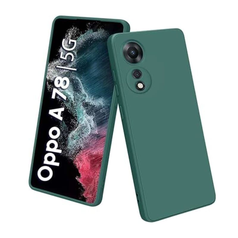 Силиконов калъф / гръб / Nano TPU за Oppo A58 5G - Зелен гръб със защита за камерата