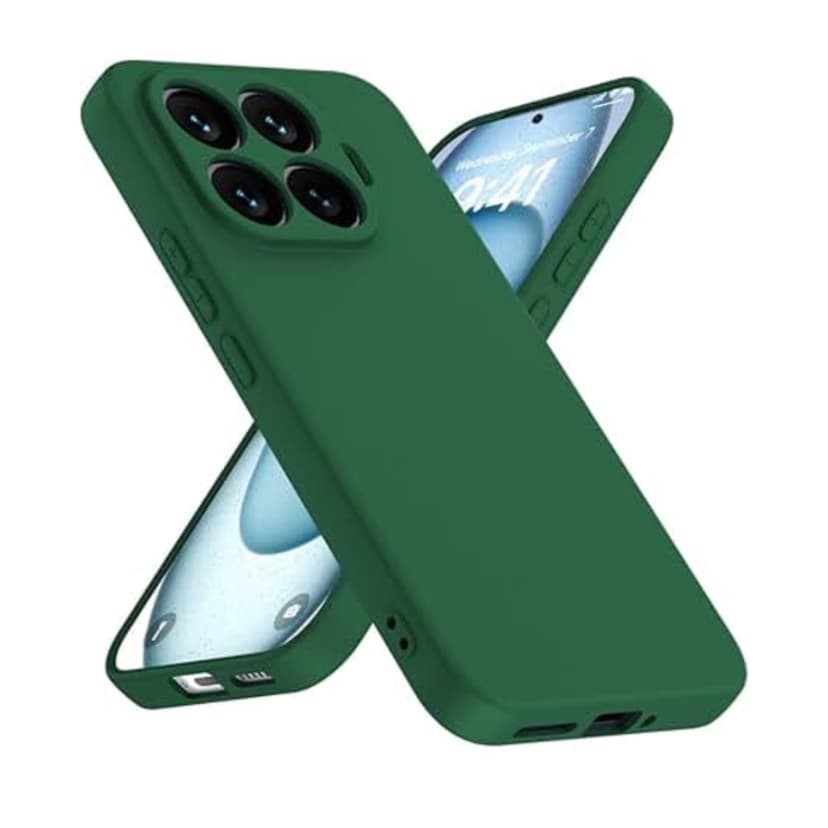 Силиконов калъф / гръб / Nano TPU за Xiaomi 17T - Зелен със защита за камерата