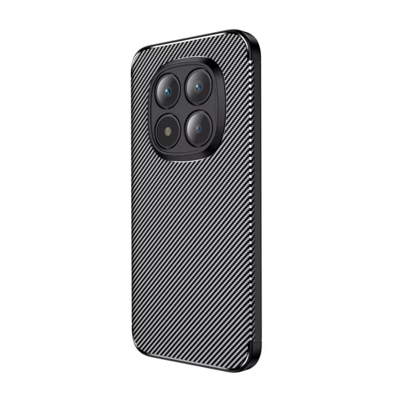 Луксозен силиконов калъф / кейс / Carbon Case за Xiaomi Redmi Note 15 5G -- черен Карбон