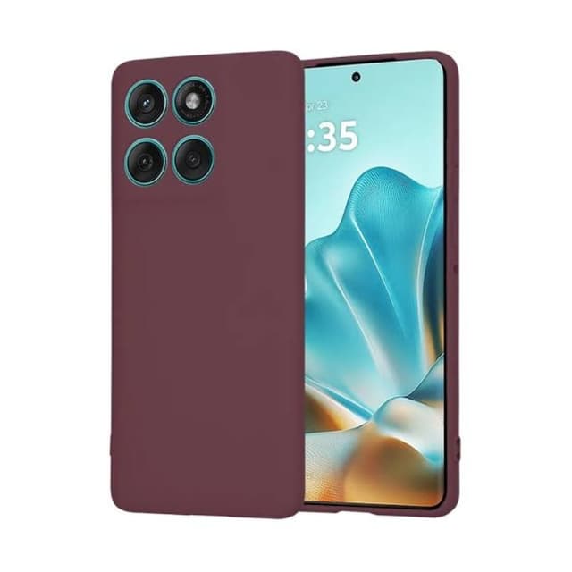 Силиконов калъф / гръб / Nano TPU за Motorola Moto G87 - Бордо със защита за камерата