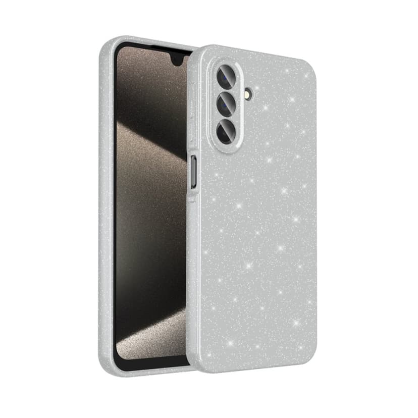 Силиконов калъф / гръб / кейс Crystal Case за Samsung A26 Glitter - Сребрист брокат
