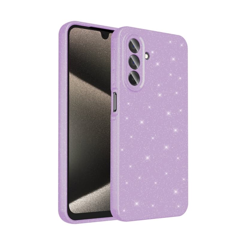 Силиконов калъф / гръб / кейс Crystal Case за Samsung A26 Glitter - Лилав брокат