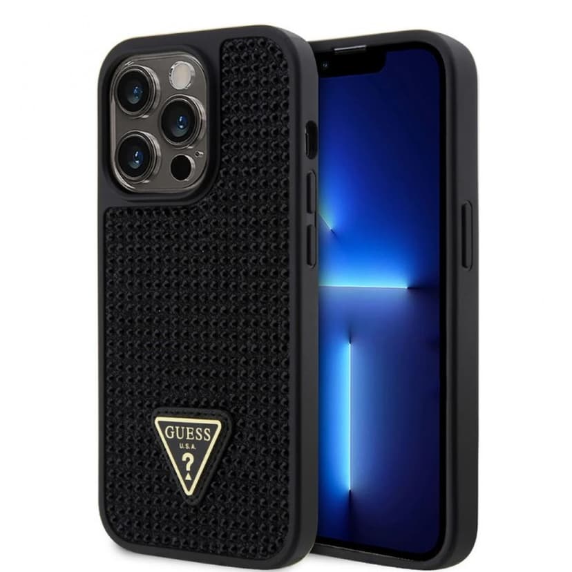 Оригинален кейс Guess S24 Plus Back cover case - Rhinestone Triangle - Black