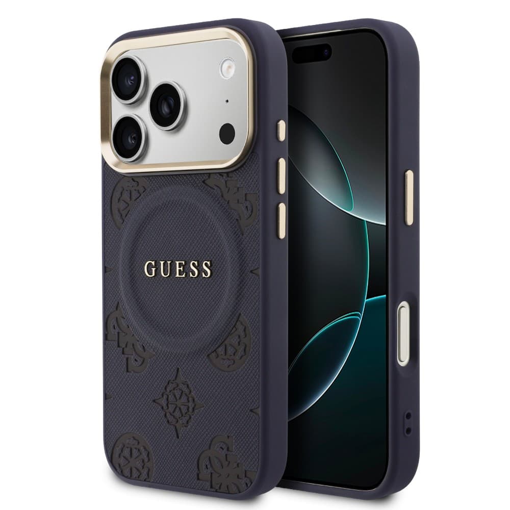 Оригинален кейс GUESS HC MAGSAFE PU W/ PEONY HOT STAMP iPhone 17 Pro