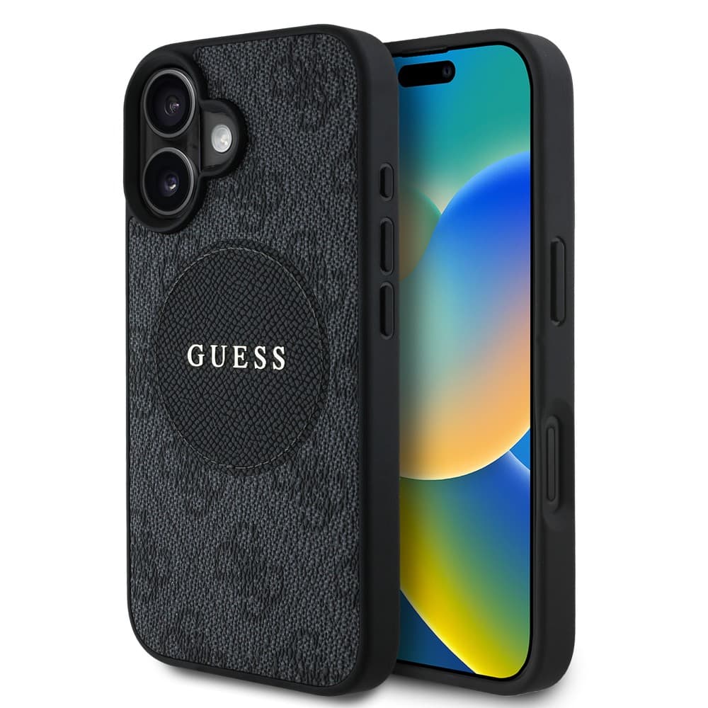 Оригинален кейс GUESS HC MAGSAFE PU 4G CIRCLE W/ CLASSIC LOGO iPhone 16