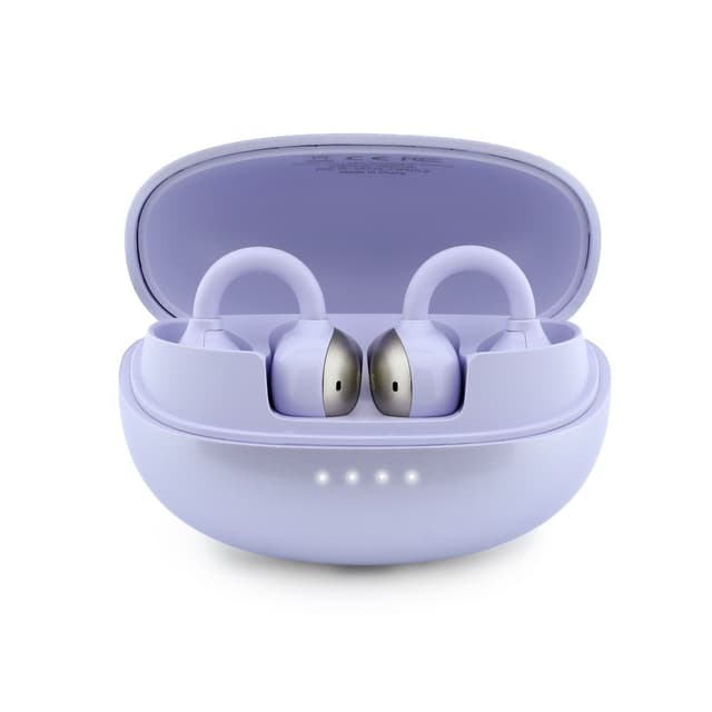 Безжични Bluetooth слушалки GUESS OWS METALLIC PURPLE FINISH ELECTROPLATED PARTS CLASSIC LOGO - Лилави
