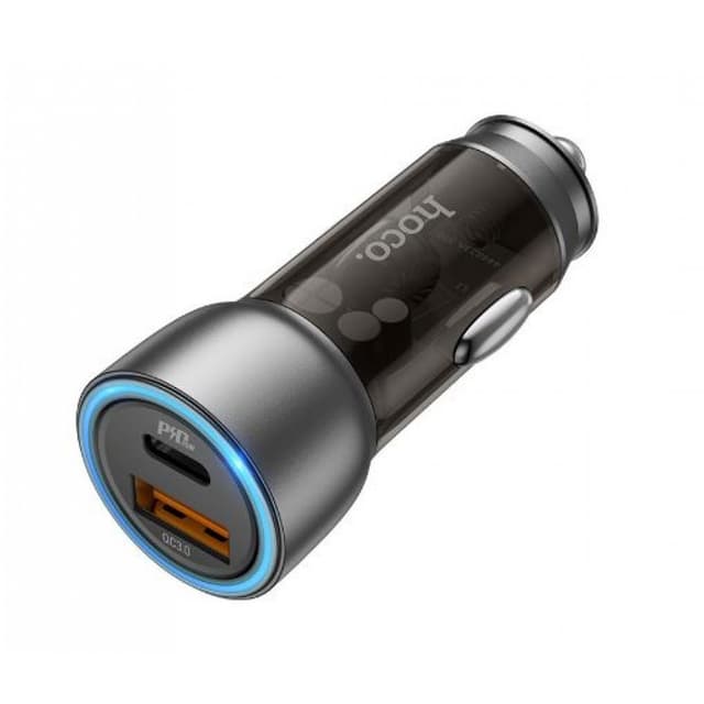 HOCO NZ8 12v. зарядно за кола 43W QC3.0USB+PD25W Dual Port - Черен