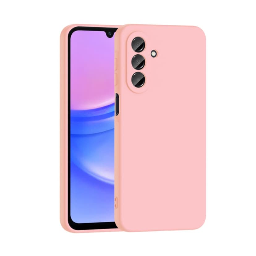 Силиконов калъф / гръб / TPU кейс за Samsung A18 - Розов със защита за камерата