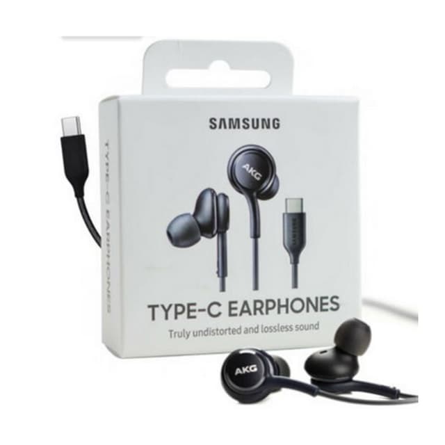 Оригинални стерео слушалки AKG / handsfree / за Samsung A18 Type-C - черни
