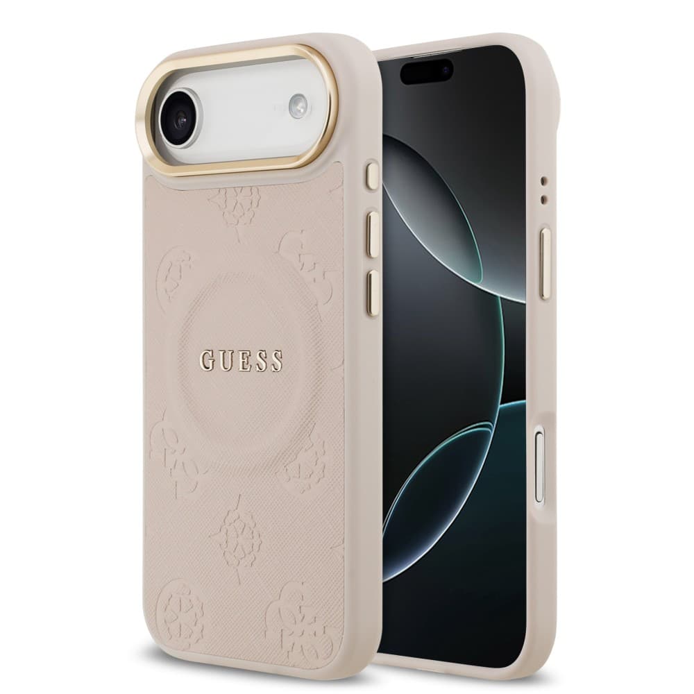 Оригинален кейс Guess Hardcase MagSafe PU 4G Circle w/ Classic Logo за iPhone 17 Air